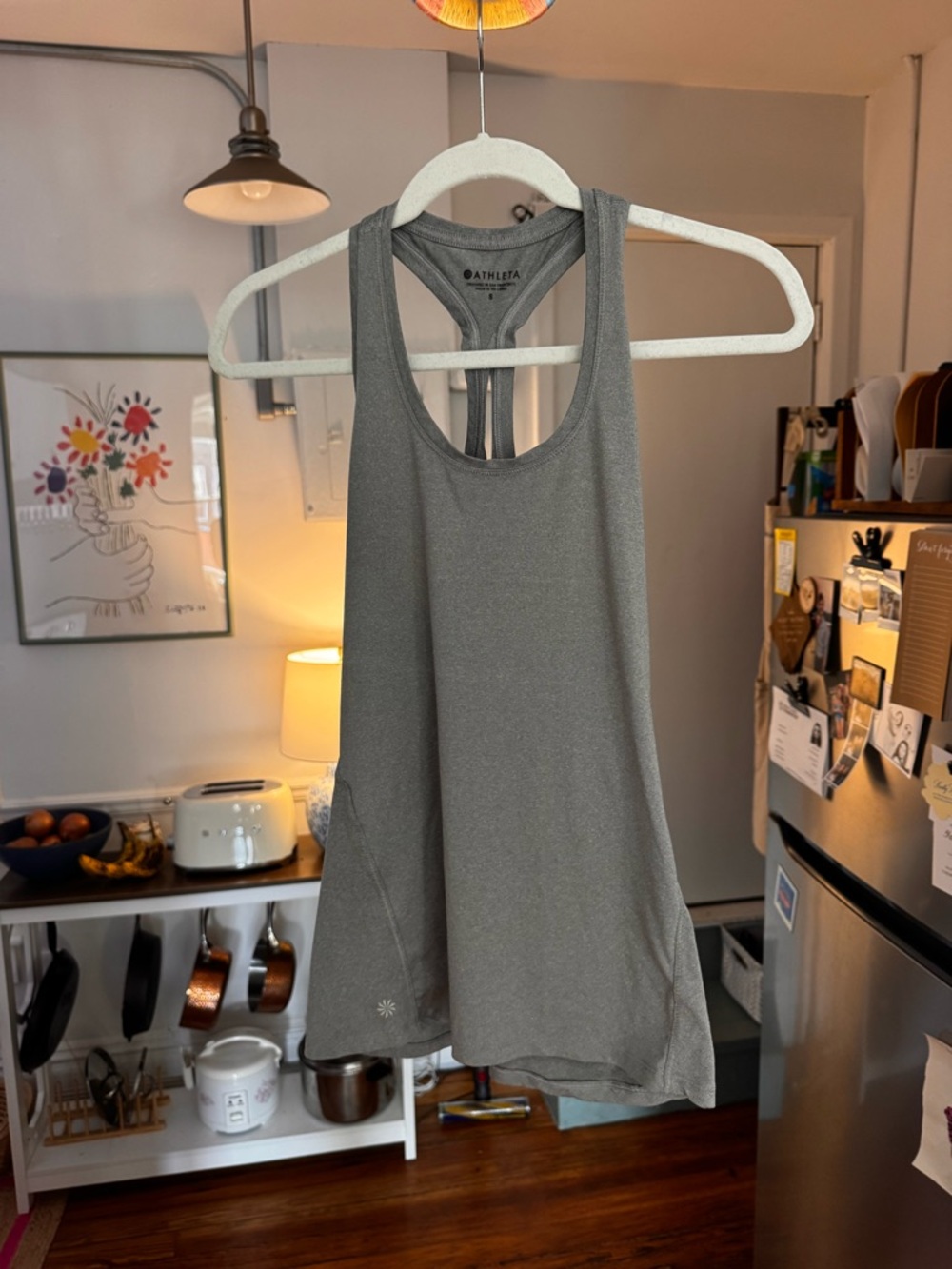 Athleta Charcoal Gray Strappy Racerback Tank